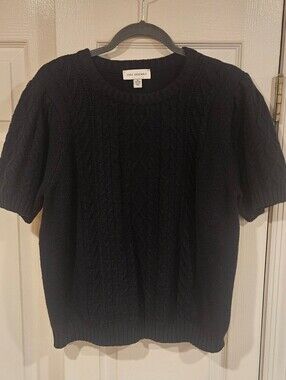 Free Assembly Cable-Knit Short Sleeve Sweater